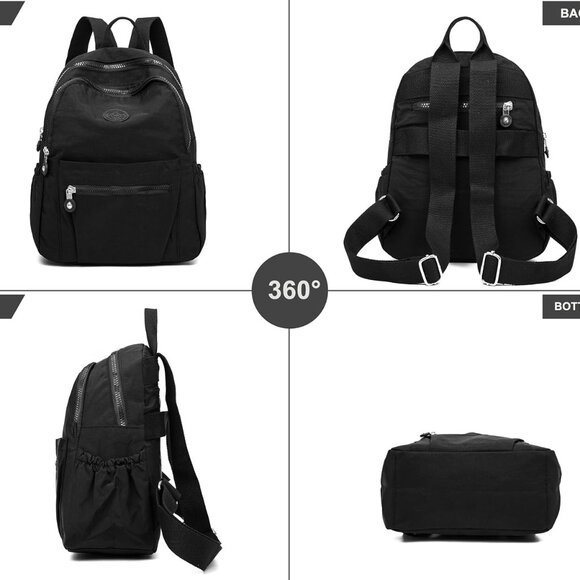 Mini Nylon Backpack for Women Small Travel Purse Anti Theft Casual Space - Picture 3 of 7